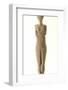 Female Cycladic Figure with Painted Features, Early Spedos Type-null-Framed Photographic Print