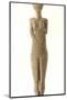 Female Cycladic Figure with Painted Features, Early Spedos Type-null-Mounted Photographic Print