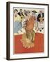 Female Dancer Accompanied by Guitars and Singers Who Also Keep the Rhythm by Clapping-Torne Esquius-Framed Art Print