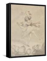 Female Dancer with a Tambourine, 1790-95-Thomas Rowlandson-Framed Stretched Canvas