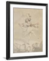 Female Dancer with a Tambourine, 1790-95-Thomas Rowlandson-Framed Giclee Print