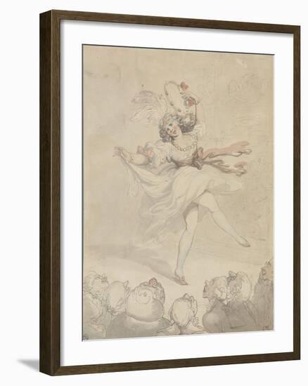 Female Dancer with a Tambourine, 1790-95-Thomas Rowlandson-Framed Giclee Print