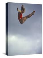 Female Diver Flying Through the Air, California, USA-Paul Sutton-Stretched Canvas