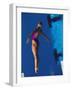 Female Diver in Action Off the Springboard-null-Framed Photographic Print