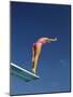 Female Diver in Pink Bathing Suit-null-Mounted Photographic Print