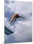 Female Diver in Pink Bathing Suit-null-Mounted Photographic Print