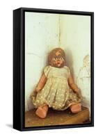Female Doll-Den Reader-Framed Stretched Canvas