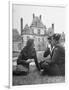 Female Dutch Corporal, French Sailor and British Soldier Having a Picnic-null-Framed Photographic Print