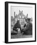 Female Dutch Corporal, French Sailor and British Soldier Having a Picnic-null-Framed Photographic Print