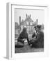 Female Dutch Corporal, French Sailor and British Soldier Having a Picnic-null-Framed Photographic Print