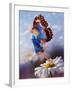 Female Elf Fly with Chamomile Flower-Lilun-Framed Photographic Print