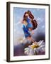 Female Elf Fly with Chamomile Flower-Lilun-Framed Photographic Print