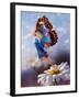 Female Elf Fly with Chamomile Flower-Lilun-Framed Photographic Print