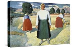 Female Farmers-Kasimir Malevich-Stretched Canvas