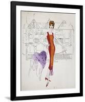 Female Fashion Figure, c. 1959-Andy Warhol-Framed Art Print