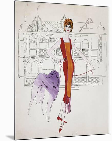 Female Fashion Figure, c. 1959-Andy Warhol-Mounted Art Print