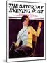 "Female Fencer," Saturday Evening Post Cover, April 1, 1933-Alfred F. Cammarata-Mounted Premium Giclee Print