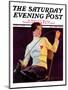 "Female Fencer," Saturday Evening Post Cover, April 1, 1933-Alfred F. Cammarata-Mounted Giclee Print