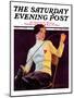 "Female Fencer," Saturday Evening Post Cover, April 1, 1933-Alfred F. Cammarata-Mounted Giclee Print