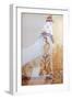 Female Figure, Akrotiri Fresco, Thera-null-Framed Giclee Print