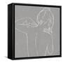 Female Figure Gray II-Alana Perkins-Framed Stretched Canvas