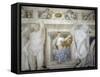 Female Figure Holding Up Caldogno Family Crest-Giovanni Antonio Fasolo-Framed Stretched Canvas