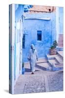 Female Figure in Moroccan Alleyway-Steven Boone-Stretched Canvas