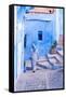 Female Figure in Moroccan Alleyway-Steven Boone-Framed Stretched Canvas