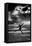 Female Figure Jumping on a Beach-Rory Garforth-Framed Stretched Canvas