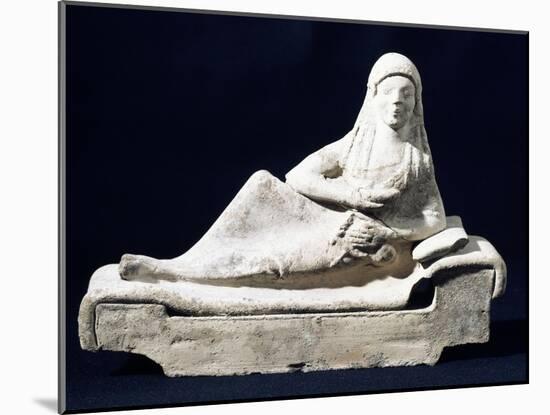 Female Figure Lying Down, Terracotta Statue, 5th-4th Century BC-null-Mounted Giclee Print