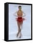 Female Figure Skater Preforming a Spin-null-Framed Stretched Canvas