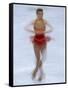 Female Figure Skater Preforming a Spin-null-Framed Stretched Canvas