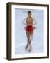 Female Figure Skater Preforming a Spin-null-Framed Photographic Print