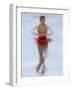 Female Figure Skater Preforming a Spin-null-Framed Photographic Print