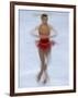 Female Figure Skater Preforming a Spin-null-Framed Photographic Print