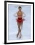 Female Figure Skater Preforming a Spin-null-Framed Photographic Print