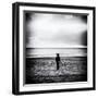 Female Figure Standing Alone on Beach-Rory Garforth-Framed Photographic Print