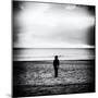 Female Figure Standing Alone on Beach-Rory Garforth-Mounted Photographic Print