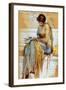 Female Figure Study (Pastel on Paper)-Albert Joseph Moore-Framed Giclee Print