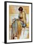 Female Figure Study (Pastel on Paper)-Albert Joseph Moore-Framed Giclee Print