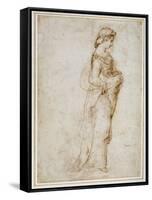 Female Figure Walking to Right-Raphael-Framed Stretched Canvas