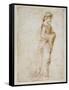 Female Figure Walking to Right-Raphael-Framed Stretched Canvas