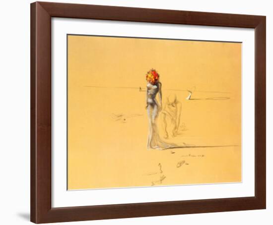 Female Figure with Head of Flowers, 1937-Salvador Dalí-Framed Giclee Print