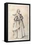 Female Figure-Jacques Callot-Framed Stretched Canvas