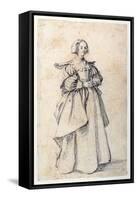 Female Figure-Jacques Callot-Framed Stretched Canvas