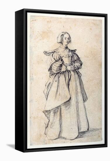 Female Figure-Jacques Callot-Framed Stretched Canvas