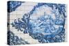 Female Figures, Azulejos Tiles, Estoi Palace-null-Stretched Canvas