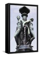Female Figures, Fountain in Place De La Bourse, Bordeaux, Aquitaine, France-null-Framed Stretched Canvas