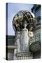 Female Figures Holding Up Globe, Detail of Art Nouveau Building in Vienna, Austria-null-Stretched Canvas