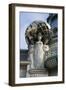 Female Figures Holding Up Globe, Detail of Art Nouveau Building in Vienna, Austria-null-Framed Giclee Print